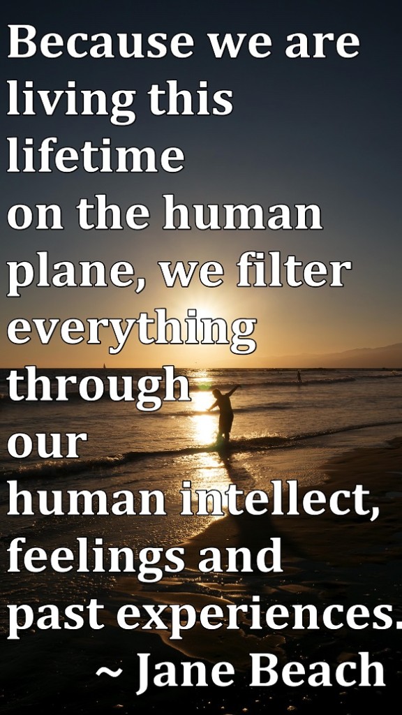 Because we are human we identify every experience through our memories.