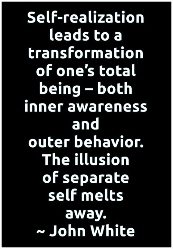 Learning who and what we are allows us to discard the illusion of separation.